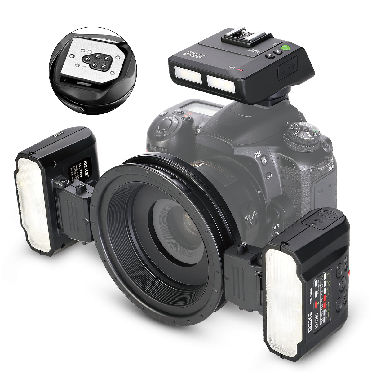 Flash Meike MK MT24 II Macro Twin Lite Wireless Remote Flash For Nikon