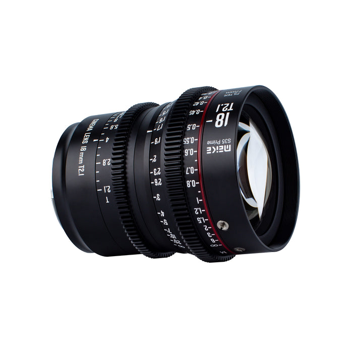 Meike Super 35 Prime Cinema Lens- 18mm T2.1 for Arri PL-Mount/Canon EF-Mount Cine Camera Compatible with BMPCC6K/BMPCC6Kpro/Z Cam S6/Red Komodo etc