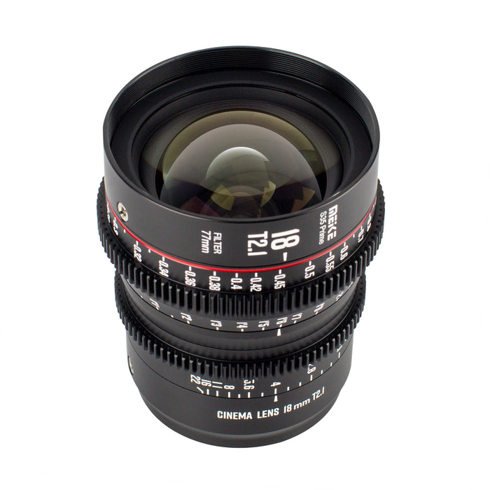 Meike Super 35 Prime Cinema Lens- 18mm T2.1 for Arri PL-Mount/Canon EF-Mount Cine Camera Compatible with BMPCC6K/BMPCC6Kpro/Z Cam S6/Red Komodo etc