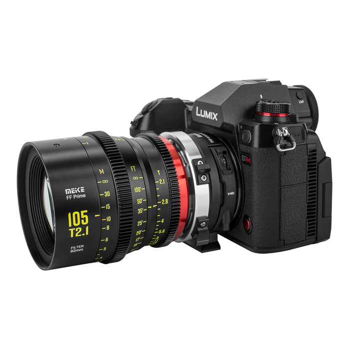 Meike Prime 105mm T2.1 Cine Lens for Full Frame such as Canon C700 C500II,Sony VENICE,Sony FX3 FX6,FX9,Z Cam E2-F6,Alexa LF,Mavo LF, Mavo Edge 8K