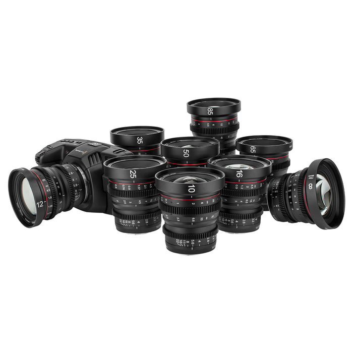 Meike T2.2 Series 3*(except 8mm&10mm)Cine lens Kit for M43 Olympus Panasonic Lumix Cameras and BMPCC+6 lenses Case-Fast Delivery