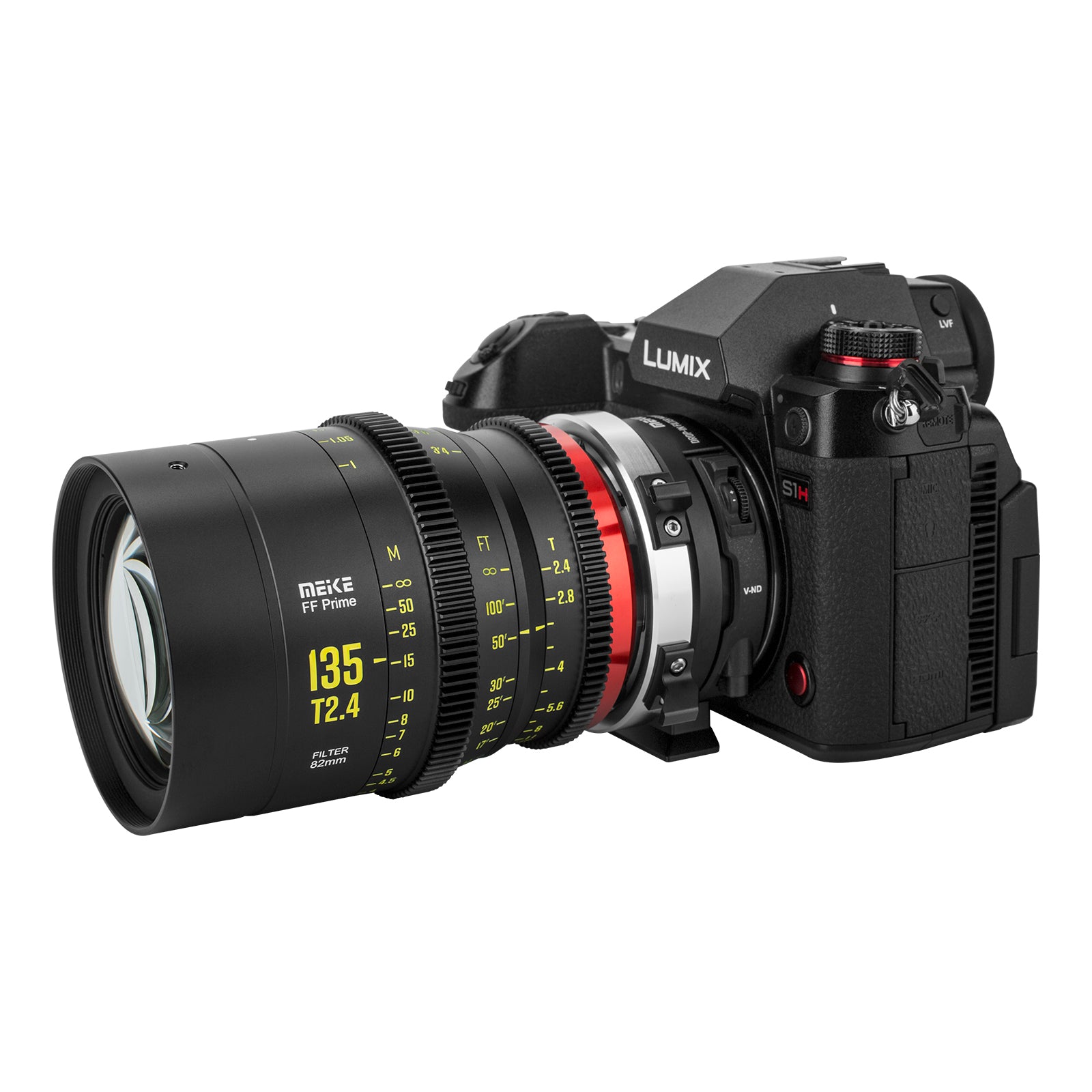 Meike FF Prime Cinema Lens -135mm T2.4 for Sony FX3/FX6/FX9,A7SIII,Canon R5,R6,RED Komodo X, BMPCC 6K PYXIS,Panasonic S1H,etc(PL/EF/E/RF/L mounts)