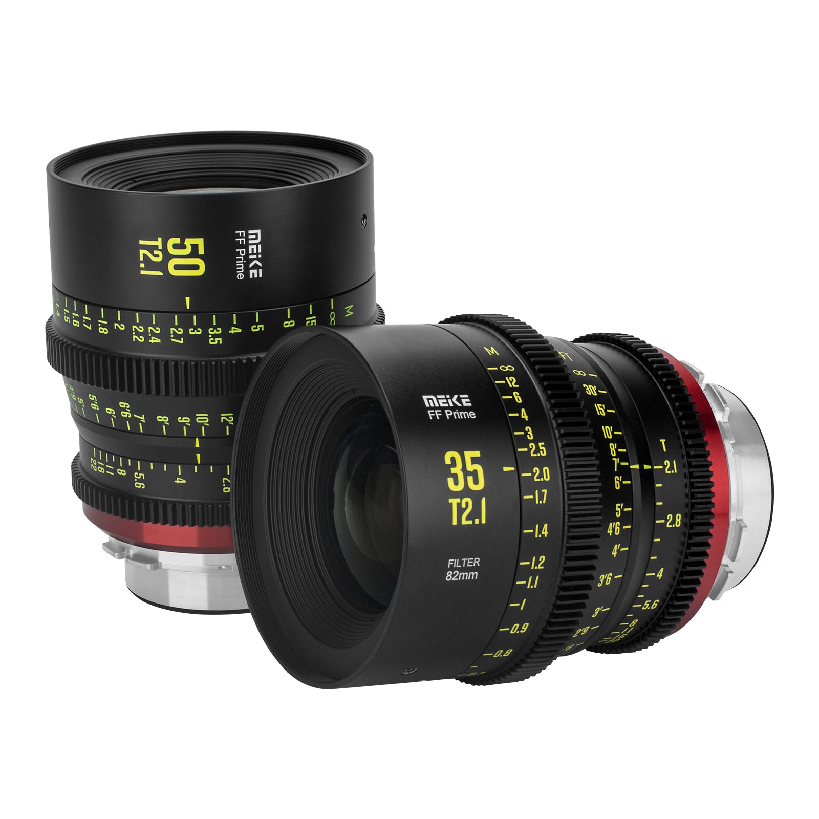 Meike FF Prime Cinema Lens Kit of 2 Lenses for Sony FX3/FX6/FX9,A7SIII,Canon R5,R6,RED Komodo X, BMPCC 6K PYXIS,Panasonic S1H,etc(PL/EF/E/RF/L mounts)