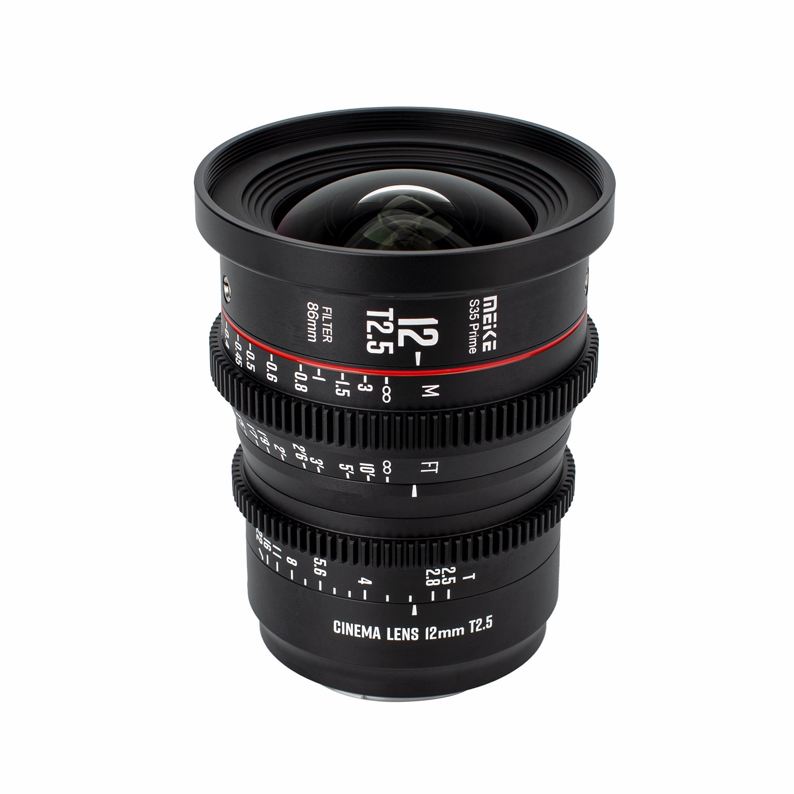 Meike Super 35 Prime Cinema Lens-12mm T2.5 for Canon EF-Mount / Arri PL-Mount Cine Cameras