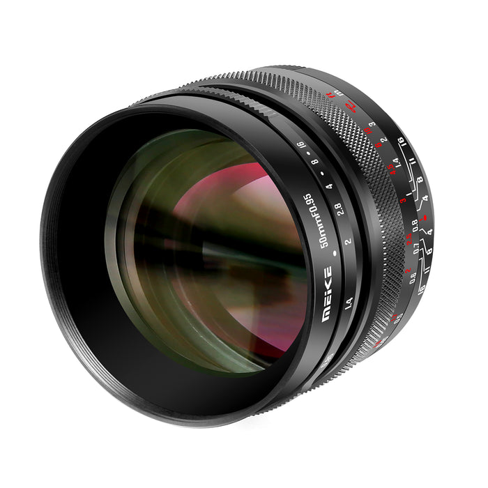 Meike 50mm F0.95 Aps-C Manual Focus Lens for E/ X/ M43/ EFM/ Z mount