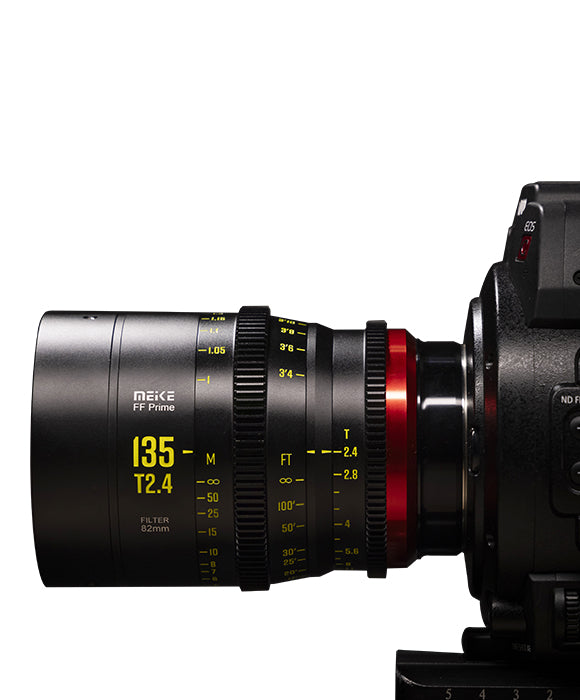 Meike FF Prime Cinema Lens -135mm T2.4 for Sony FX3/FX6/FX9,A7SIII,Canon R5,R6,RED Komodo X, BMPCC 6K PYXIS,Panasonic S1H,etc(PL/EF/E/RF/L mounts)