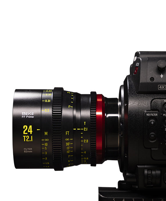 Meike FF Prime Cinema Lens -24mm T2.1 for Sony FX3/FX6/FX9,A7SIII,Canon R5,R6,RED Komodo X, BMPCC 6K PYXIS,Panasonic S1H,etc(PL/EF/E/RF/L mounts)