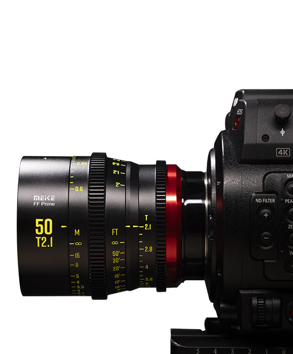 Meike FF Prime Cinema Lens -50mm T2.1 for Sony FX3/FX6/FX9,A7SIII,Canon R5,R6,RED Komodo X, BMPCC 6K PYXIS,Panasonic S1H,etc(PL/EF/E/RF/L mounts)