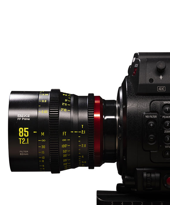 Meike FF Prime Cinema Lens -85mm T2.1 for Sony FX3/FX6/FX9,A7SIII,Canon R5,R6,RED Komodo X, BMPCC 6K PYXIS,Panasonic S1H,etc(PL/EF/E/RF/L mounts)