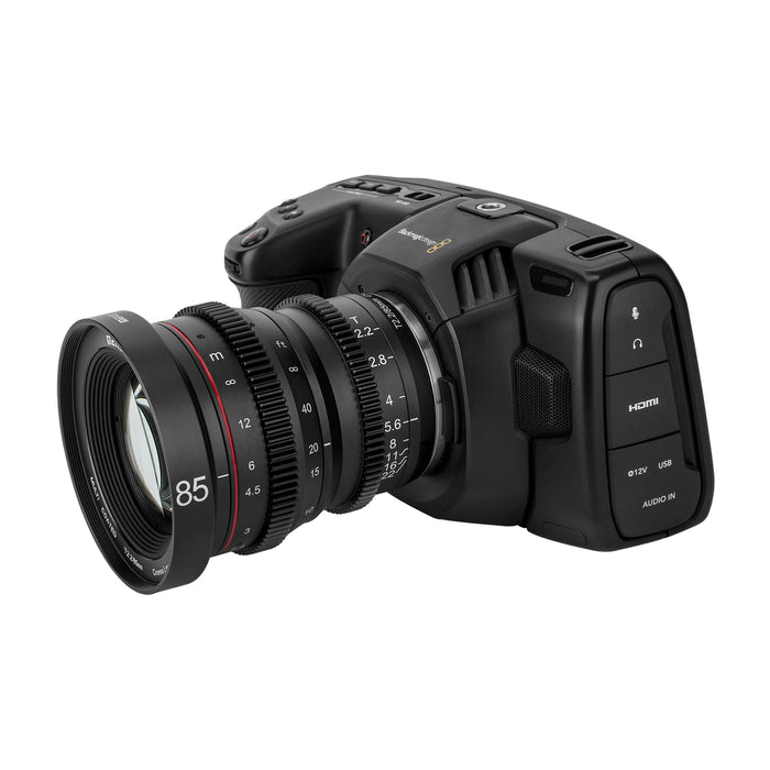 Meike Mini Prime T2.2 Cine lens for M43/MFT Mount Cameras Olympus/Panasonic  Lumix Cameras and BMPCC 4K BMPPCC camera 4K Zcam E2 GH5 etc. (Single Lens)