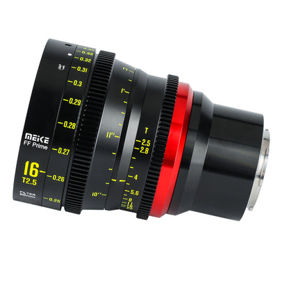 Meike FF Prime Cine Lens -16mm T2.5 for Full Frame Cinema Cameras with PL/EF/E/EFR