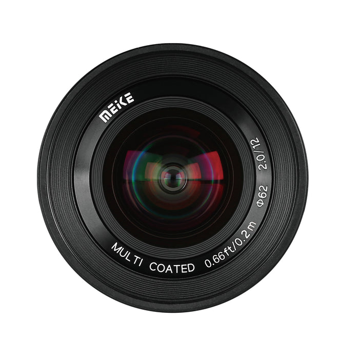 Meike 12mm F2.0 Aps-C Manual Focus Wide Angle Lens Compatible with Sony E/Fuji X/M43 Mount