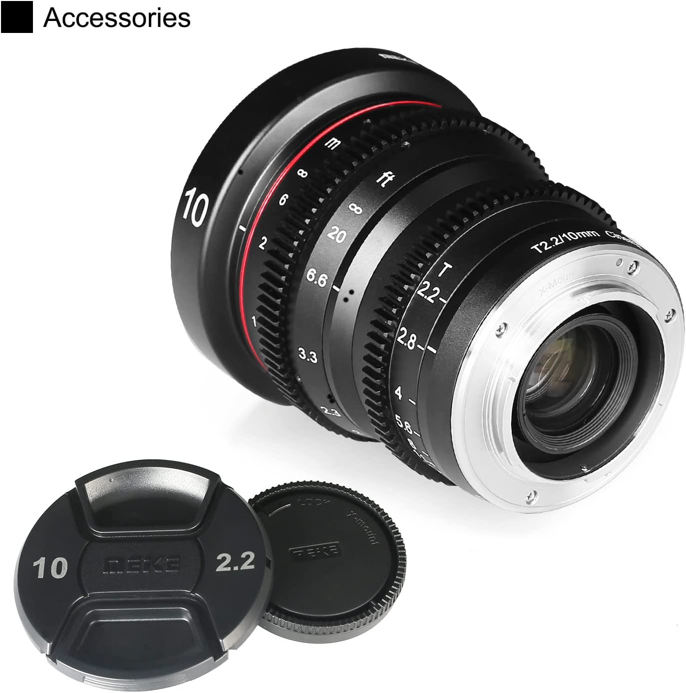 Meike Mini Prime Cine lens for Fujifilm X Mount Cameras X-H1, X-H2s ,X-T20 ,X-T4, X-T5 etc. (Single Lens)