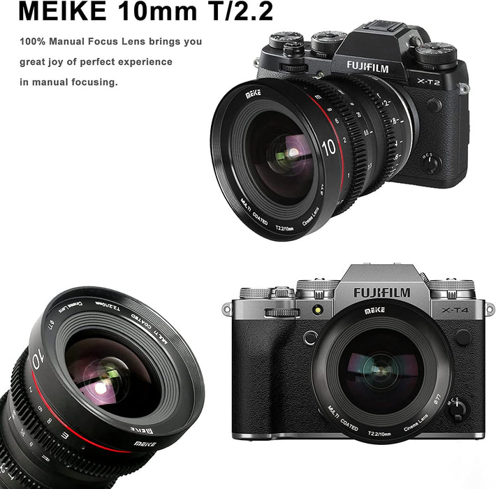 Meike Mini Prime T2.2 Series 4-6* Cine lens Kit for Fujifilm