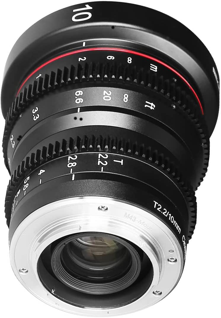 Meike T2.2 Series 3*(8mm&10mm included)Cine lens Kit for M43 Olympus Panasonic Lumix Cameras and BMPCC+6 lenses Case-Fast Delivery