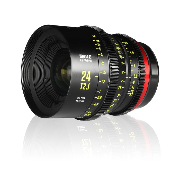 Meike Prime 24mm T2.1 Cine Lens for Full Frame ,such as Canon C700 C500II,Sony VENICE,Sony FX3 FX6,FX9,Z Cam E2-F6,Alexa LF,Mavo LF, Mavo Edge 8K