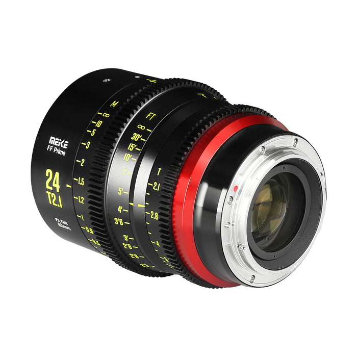 Meike Prime 24mm T2.1 Cine Lens for Full Frame ,such as Canon C700 C500II,Sony VENICE,Sony FX3 FX6,FX9,Z Cam E2-F6,Alexa LF,Mavo LF, Mavo Edge 8K