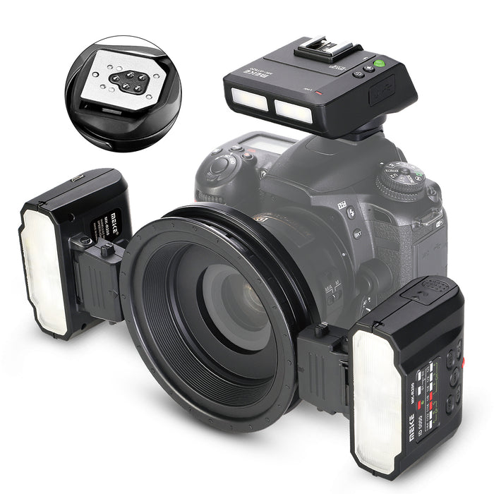 Meike MK-MT24II 2.4G Wireless Macro Close-up Twin Lite Flash fit for Canon EF-Mount RF-Mount Digital SLR Cameras