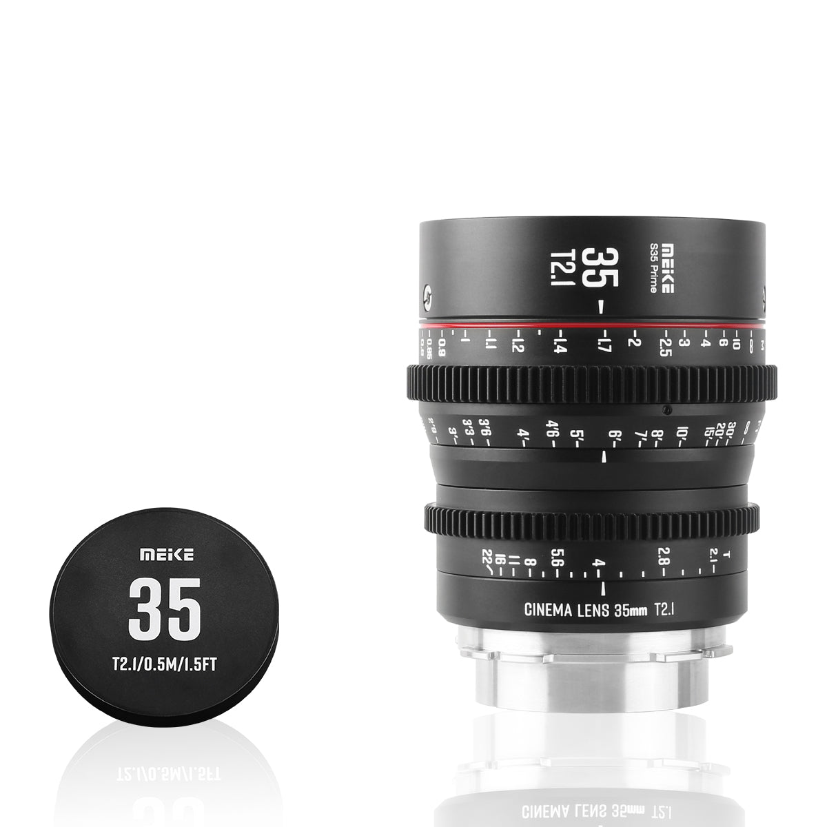 Meike Super 35 Prime Cinema Lens-35mm T2.1 for Canon EF-Mount/Arri EF-Mount Cine Camera