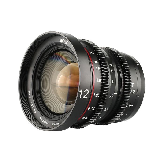 Meike Cine Lens 12mm T2.2 for M43-Fast Delivery-Compatible with  Olympus/Panasonic Lumix Cameras and BMPCC 4K BMPPCC camera 4K Zcam E2 GH5  etc.