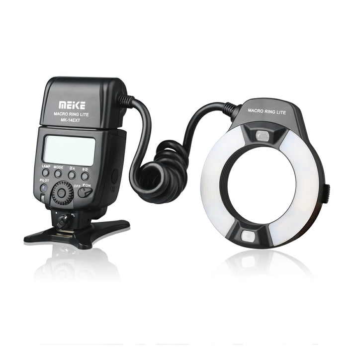 Meike 14EXT E-TTL Macro LED Ring Flash Speedlite with LED AF Assist Lamp for Canon EOS 5D II III 6D 7D 60D 70D 700D