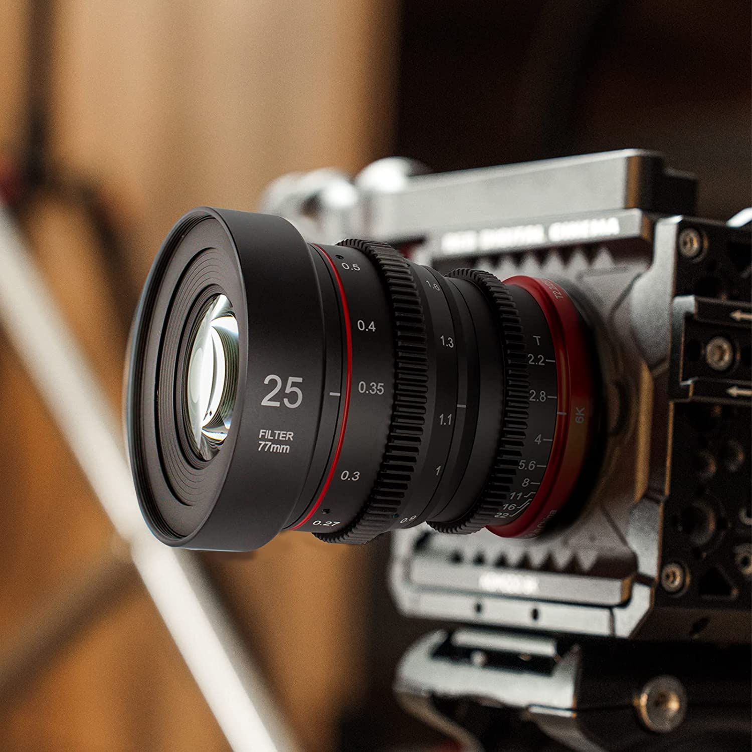 Meike Mini Prime T2.2 Cine lens for RF Mount Canon EOS R R5 R6 RP R7 R1 C70 ,X-A1,RED Komodo Cameras etc.(Single Lens)