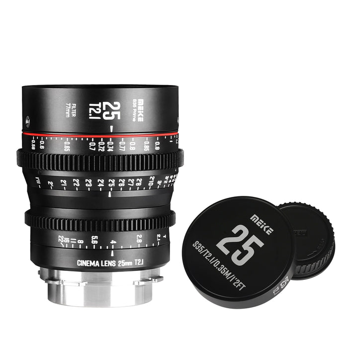Meike Super 35 Frame Series 4* Cine Lens Kit for Cinema Camera System, such as RED Komodo, BMPCC 6K, BMPCC 6K Pro,Z CAM S6 and Canon C70 etc.+Cine Lens Case -Fast Delivery