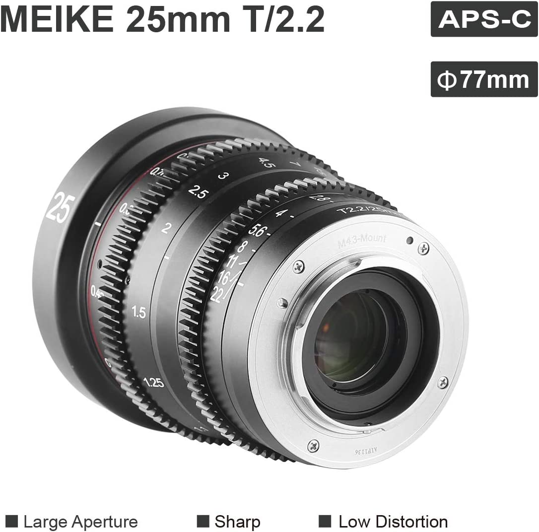 Meike T2.2 Series 7*Cine lens Kit for M43 Olympus Panasonic Lumix Cameras and BMPCC+9 lenses Case-Fast Delivery