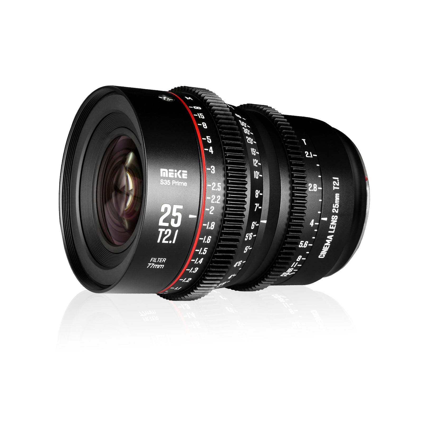 Meike Super 35 Prime Cinema Lens-25mm T2.1 for Canon EF-Mount/Arri PL-Mount Cine Camera