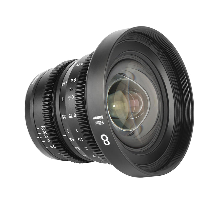 Meike Mini Prime T2.2 Cine lens for M43/MFT Mount Cameras Olympus/Panasonic Lumix Cameras and BMPCC 4K BMPPCC camera 4K Zcam E2 GH5 etc. (Single Lens)