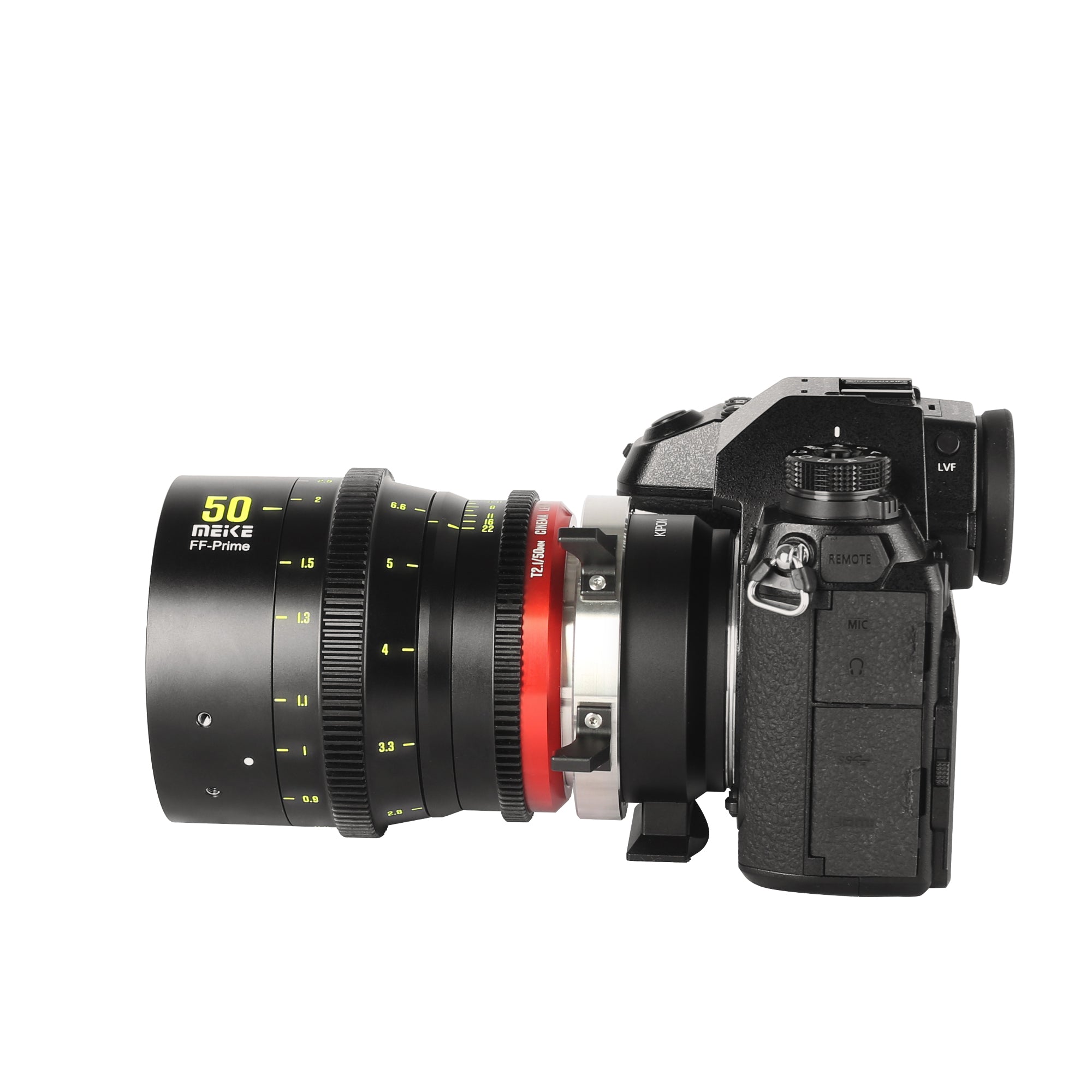 Meike FF Prime Cinema Lens -50mm T2.1 for Sony FX3/FX6/FX9,A7SIII,Canon R5,R6,RED Komodo X, BMPCC 6K PYXIS,Panasonic S1H,etc(PL/EF/E/RF/L mounts)