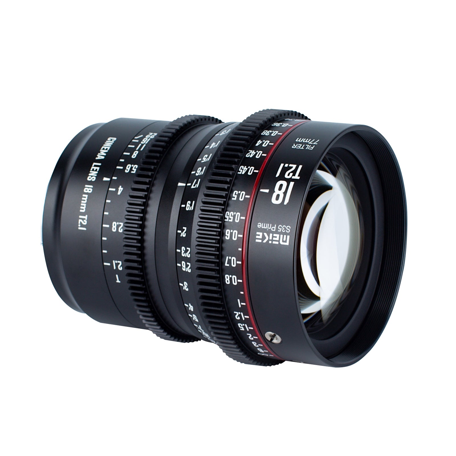 Meike Super 35 Prime Cinema Lens- 18mm T2.1 for Arri PL-Mount/Canon EF-Mount Cine Camera Compatible with BMPCC6K/BMPCC6Kpro/Z Cam S6/Red Komodo etc