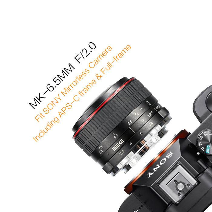 Meike MK-6.5mm F2.0 APS-C Ultra Wide Circular Fisheyes Lens for E/X/EF-M/M43 Mount