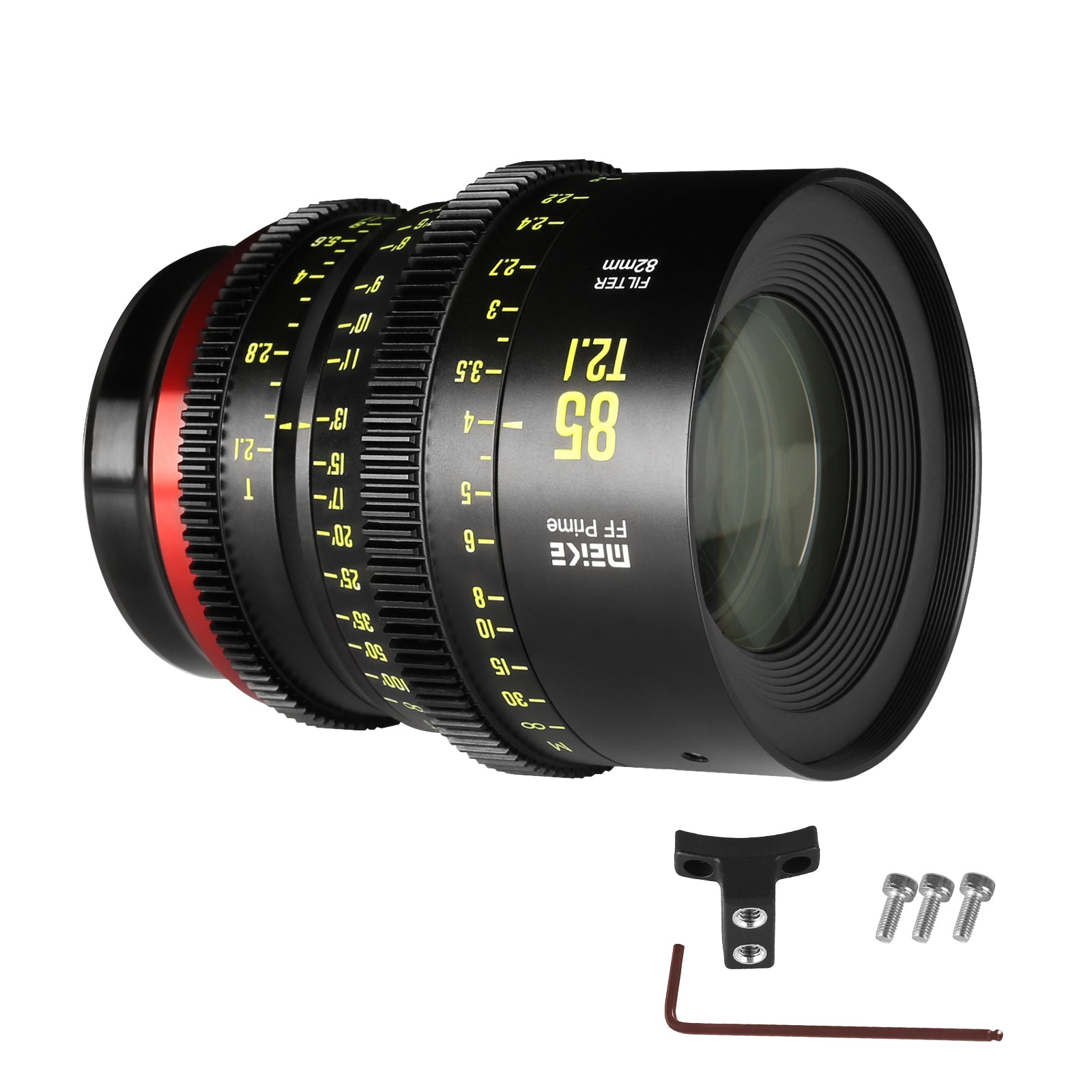 Meike FF Prime Cinema Lens -85mm T2.1 for Sony FX3/FX6/FX9,A7SIII,Canon R5,R6,RED Komodo X, BMPCC 6K PYXIS,Panasonic S1H,etc(PL/EF/E/RF/L mounts)