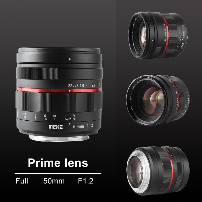 Meike Full Frame 50mm F1.2 Large Aperture Manual Focus Lens(E/Z/L/EF Mount)