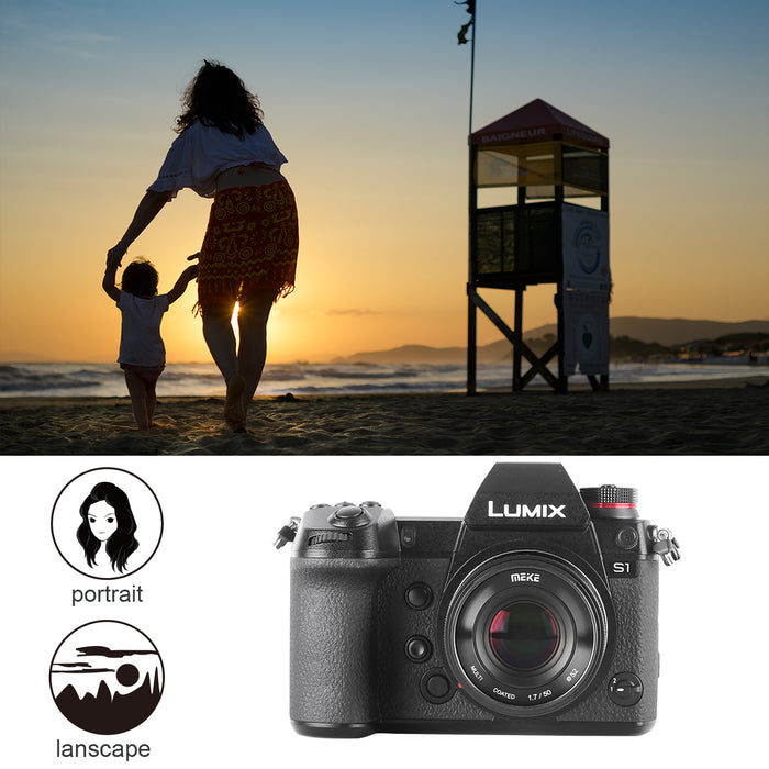Meike 50mm F1.7 Full Frame Large Aperture Manual Focus Lens for L/E/X/EFM Mount