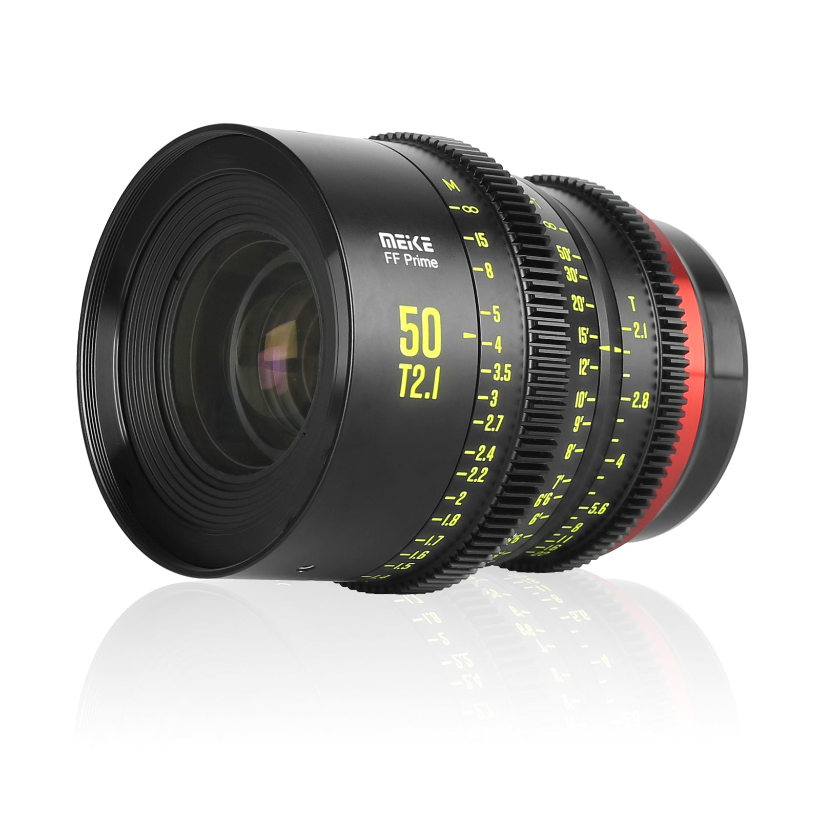 Meike FF Prime Cinema Lens -50mm T2.1 for Sony FX3/FX6/FX9,A7SIII,Canon R5,R6,RED Komodo X, BMPCC 6K PYXIS,Panasonic S1H,etc(PL/EF/E/RF/L mounts)