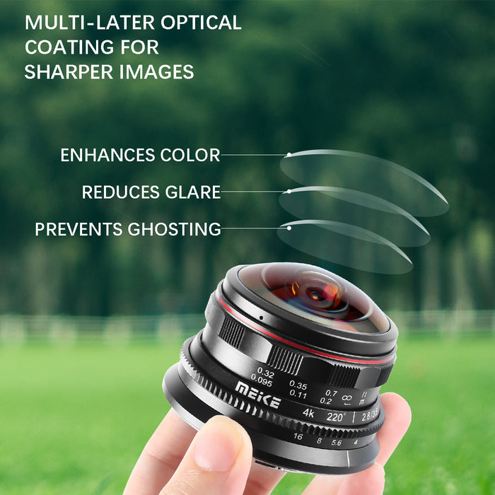 Meike 3.5mm f/2.8 Ultra Wide Angle Manual Fixed Circular Fisheye Lens for MFT-Fast Delivery