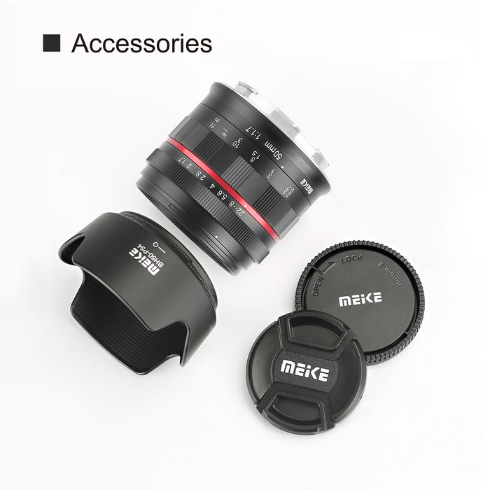 Meike 50mm F1.7 Full Frame Large Aperture Manual Focus Lens for L/E/X/EFM Mount