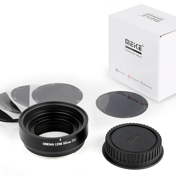 Meike Lens Mount Swapping kit of S35 Cine Lens (18mm+25mm+35mm+50mm+75mm+100mm) with Shims