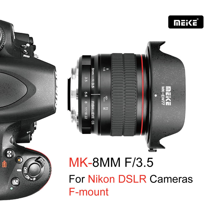 Meike 8mm F3.5 APS-C Ultra Wide Angle Fisheye Lens Manual Focus For F/EF/Z Mount