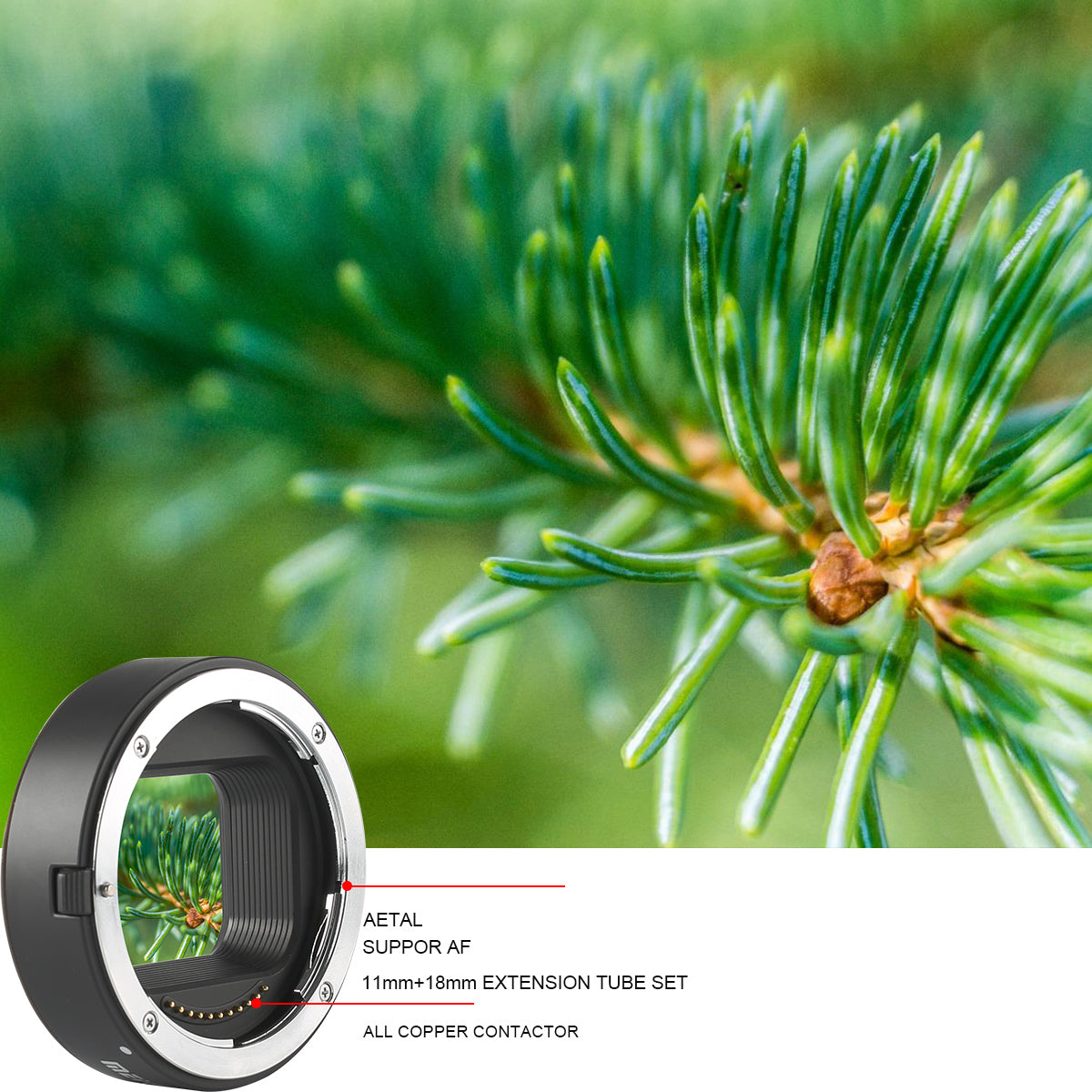 Eike K-Z-AF1 Etal Autofocus Acro Extension Tube Adapter (11 18) For Nikon Z5, Z6, Z7