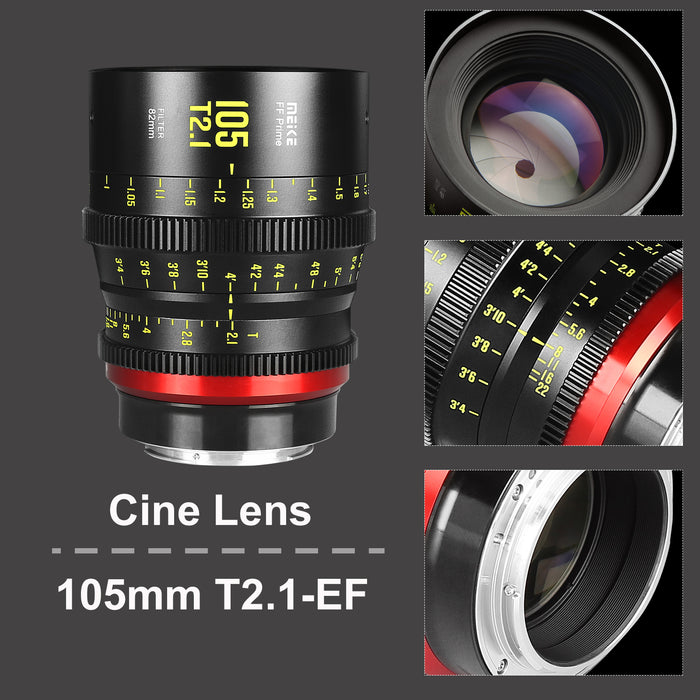 Meike Prime 105mm T2.1 Modern Cinematic Lens for Full Frame