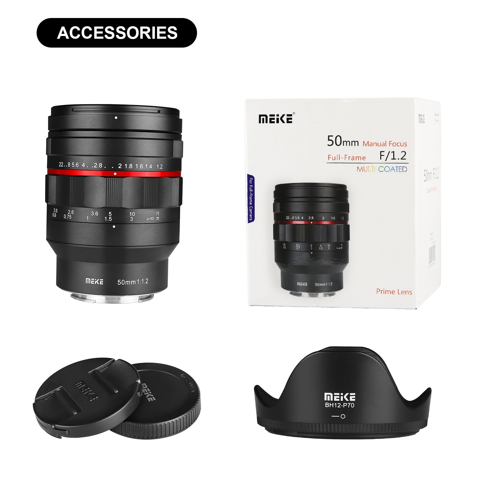 Meike Full Frame 50mm F1.2 Large Aperture Manual Focus Lens for Z Came