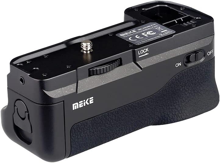 Meike MK-A6500 Pro Vertical Shooting Battery Grip with 2.4GHZ Wireless Remote Control Up to 100M For Sony A6500 Mirroless Camera, Work with NP-FW50 Lithium batteries