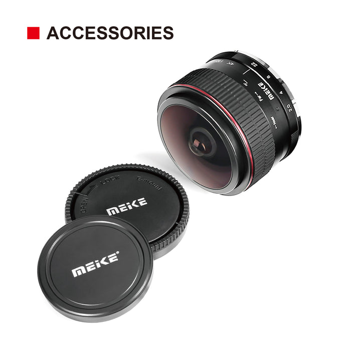 Meike MK-6.5mm F2.0 APS-C Ultra Wide Circular Fisheyes Lens for E/X/EF-M/M43 Mount