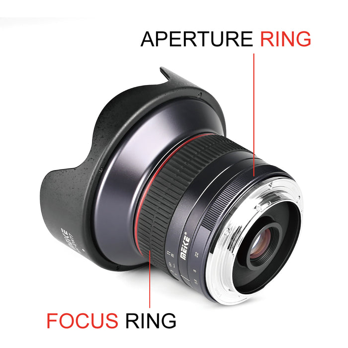 Meike 12mm F2.8 APS-C Prime Ultra Wide Angle Manual Lens for X/E/EFM/M