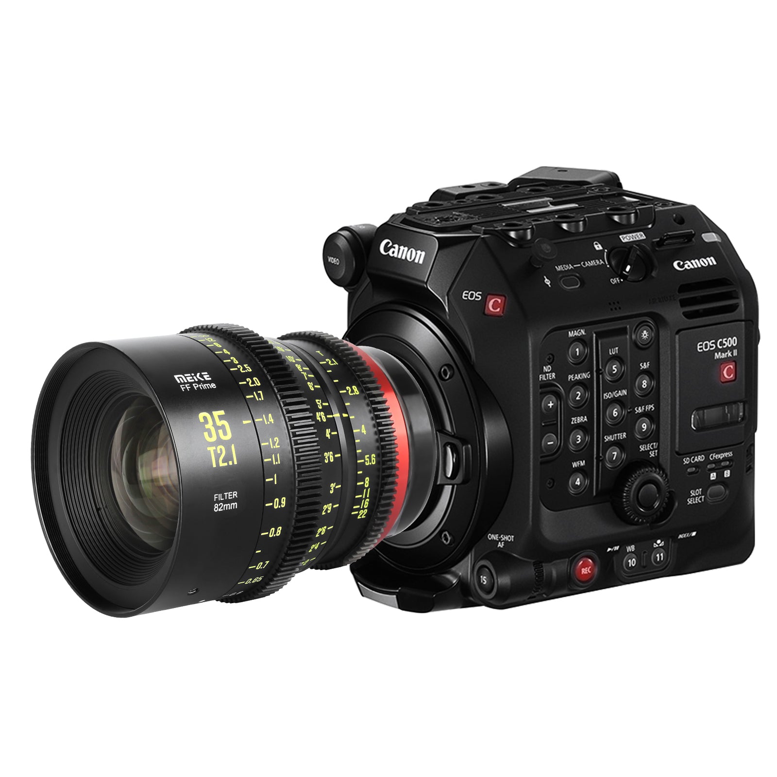 Meike FF Prime Cinema Lens -35mm T2.1 for Sony FX3/FX6/FX9,A7SIII,Canon R5,R6,RED Komodo X, BMPCC 6K PYXIS,Panasonic S1H,etc(PL/EF/E/RF/L mounts)