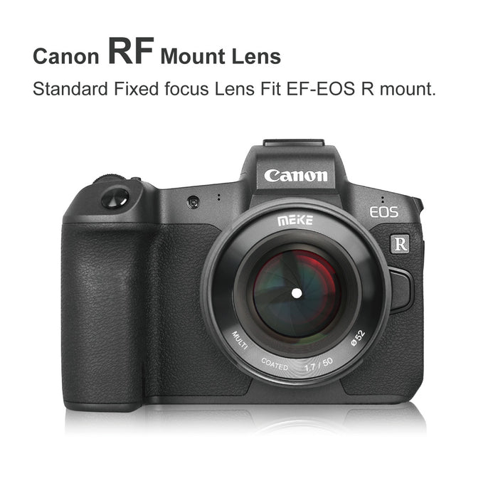Meike 50mm F1.7 Full Frame Large Aperture Manual Focus Lens for L/E/X/RF/EFM Mount