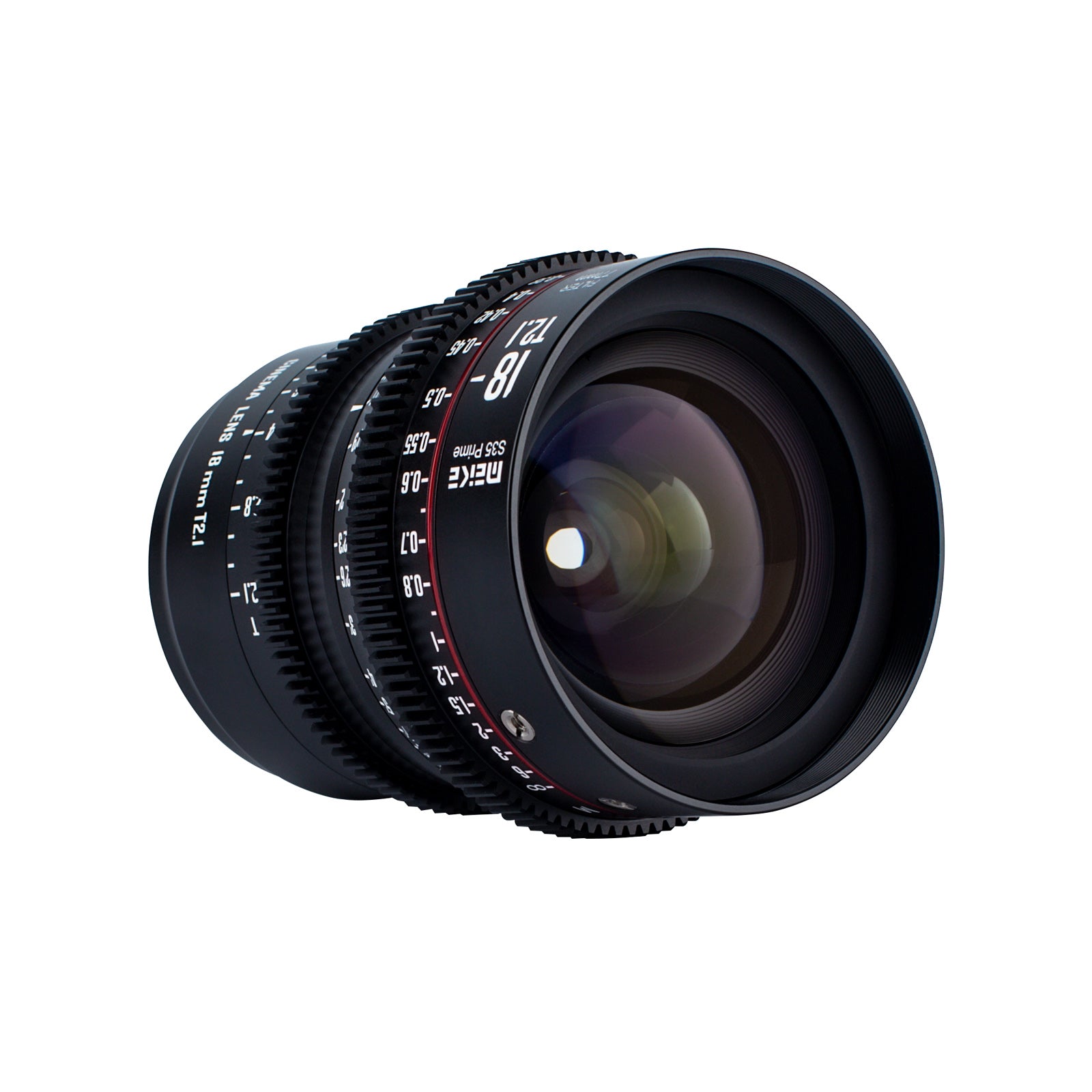 Meike Super 35 Prime Cinema Lens- 18mm T2.1 for Arri PL-Mount/Canon EF-Mount Cine Camera Compatible with BMPCC6K/BMPCC6Kpro/Z Cam S6/Red Komodo etc